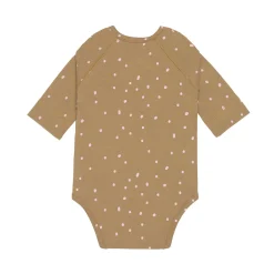 Baby Wickelbody langarm - Bio Baumwolle, Punkte, Gelb