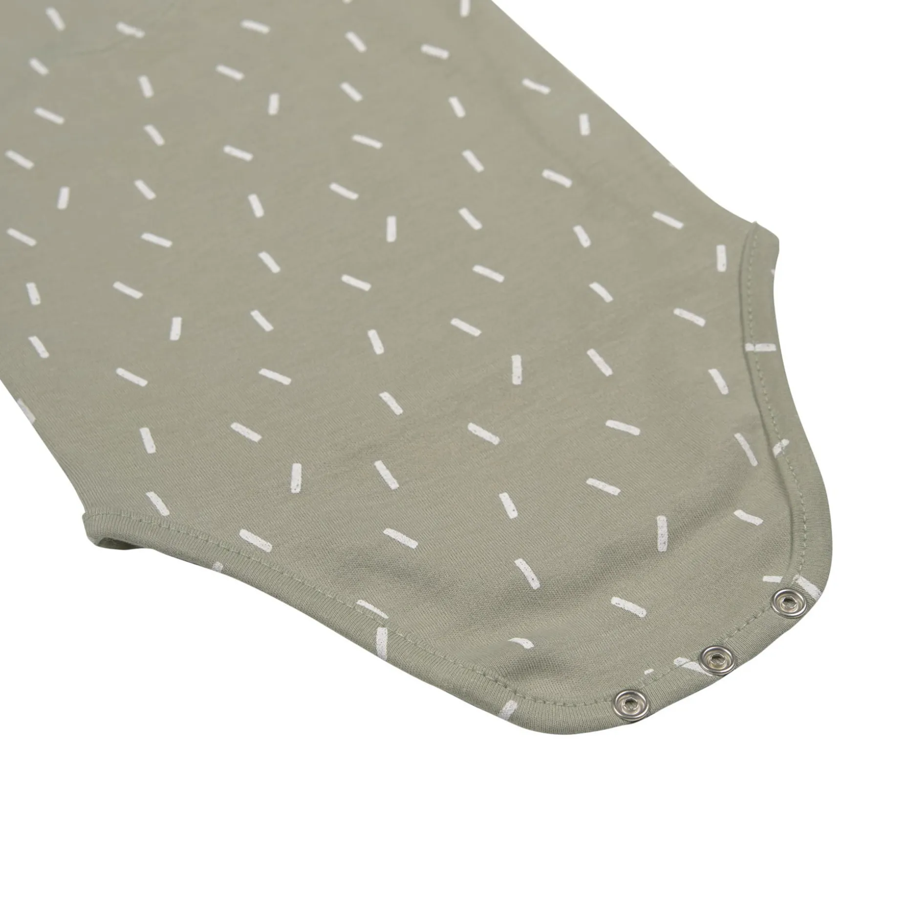 Baby Wickelbody langarm - Bio Baumwolle, Striche, Oliv