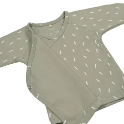 Baby Wickelshirt - Bio Baumwolle, Speckles, Oliv