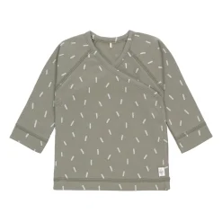Baby Wickelshirt - Bio Baumwolle, Speckles, Oliv
