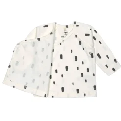 Baby Wickelshirt - Bio Baumwolle, Bricks Milky
