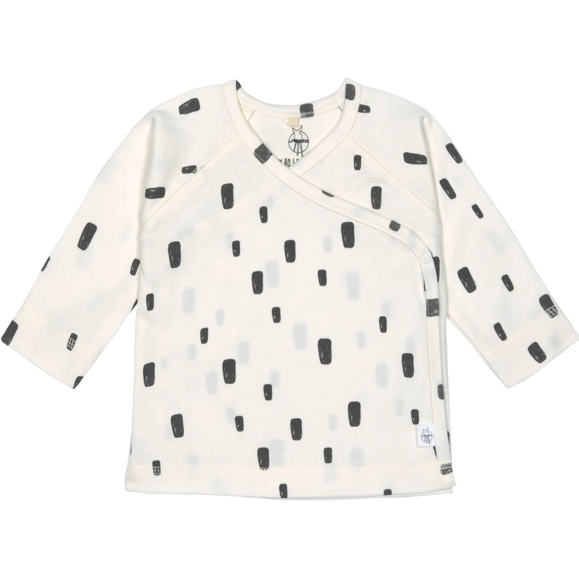 Baby Wickelshirt - Bio Baumwolle, Bricks Milky