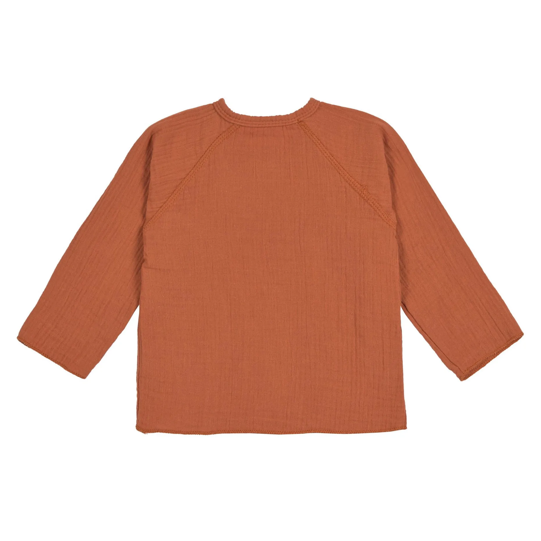 Baby Wickelshirt - Bio Baumwolle, Rostrot