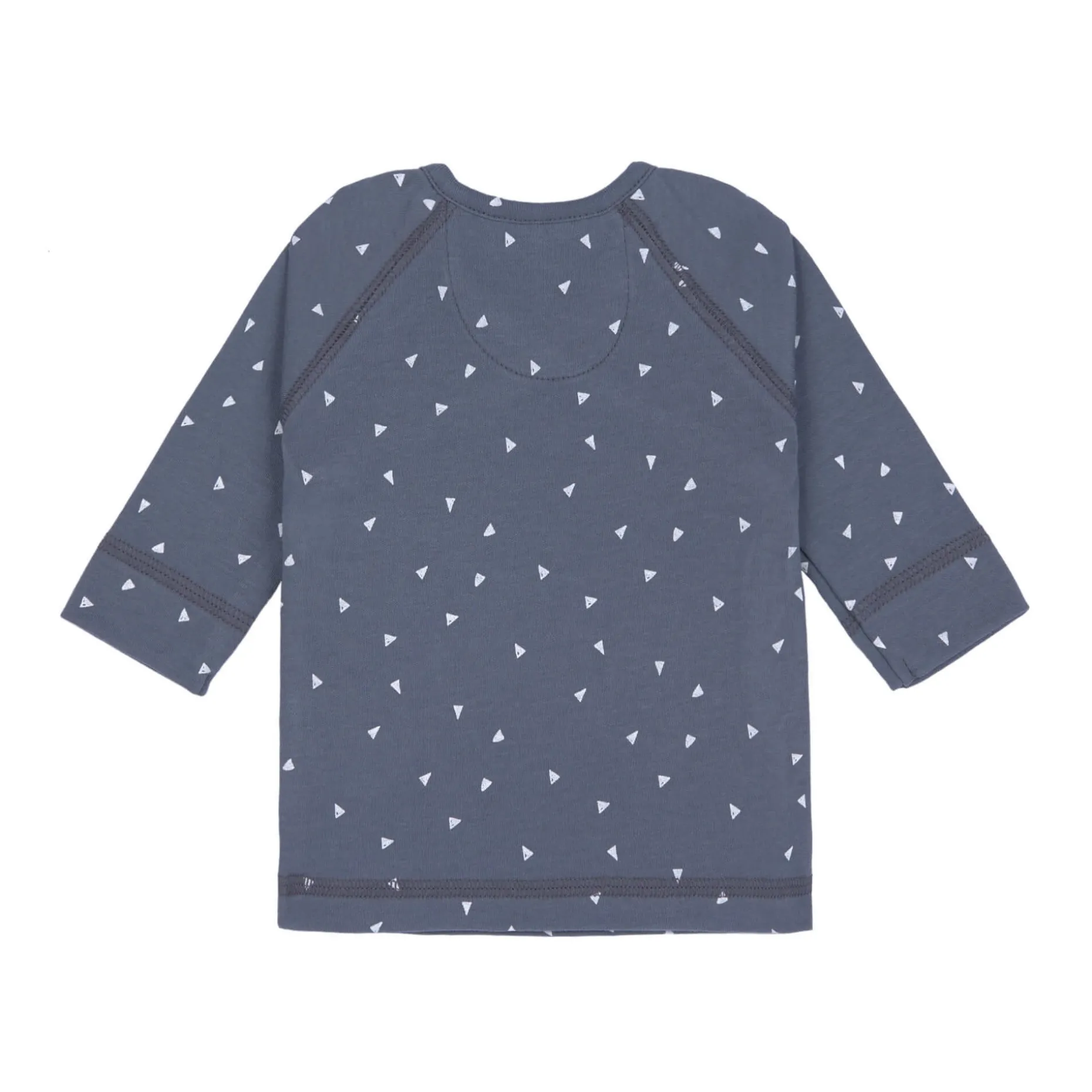 Baby Wickelshirt - Bio Baumwolle, Triangle, Blau