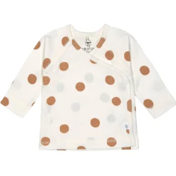 Baby Wickelshirt - Bio Baumwolle, Big Dots, Beige