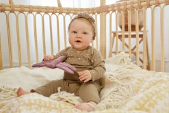 Baby Wickelshirt - Bio Baumwolle, Dots, Curry