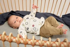 Baby Wickelshirt - Bio Baumwolle, Circles, Weiß