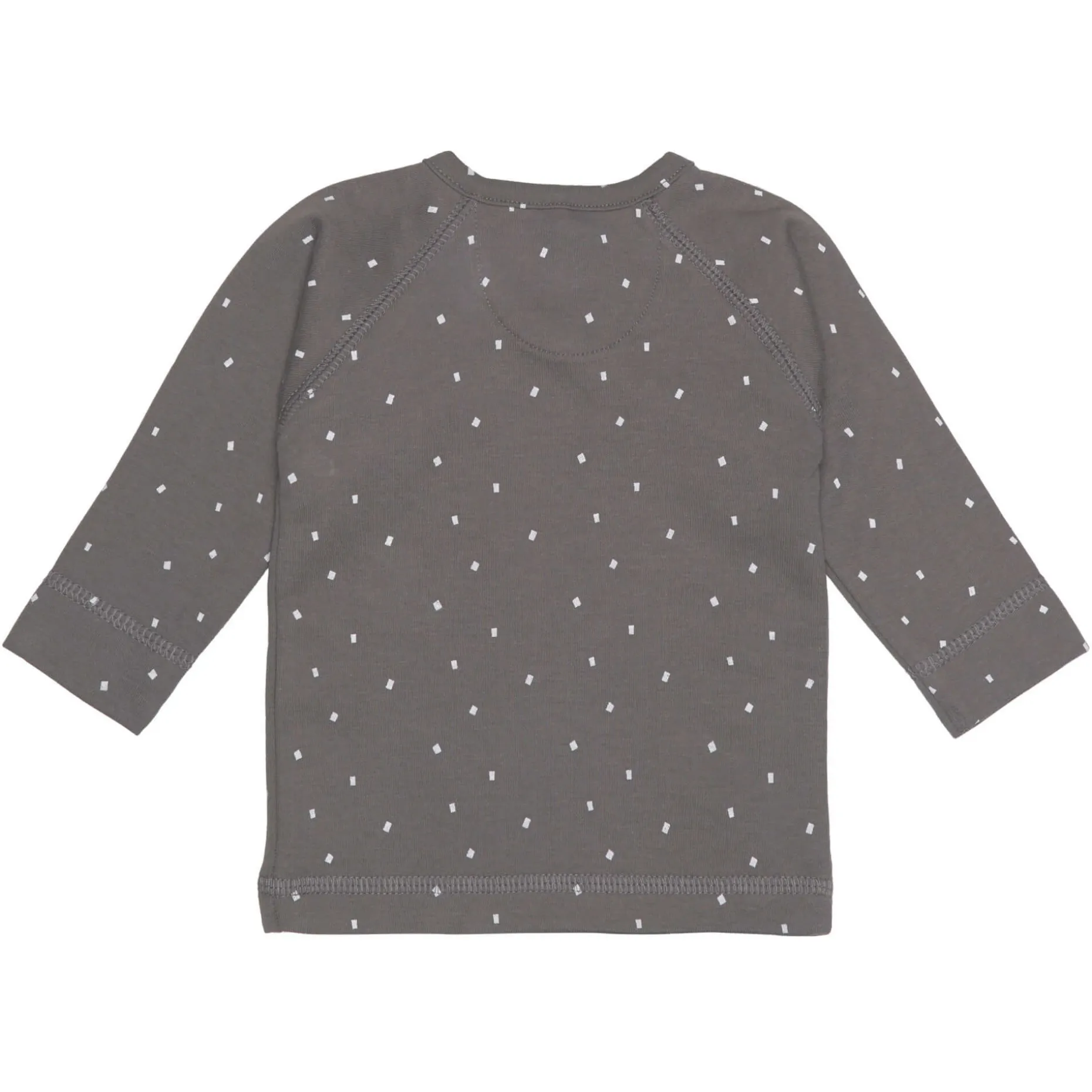 Baby Wickelshirt - Bio Baumwolle, Spots, Anthrazit