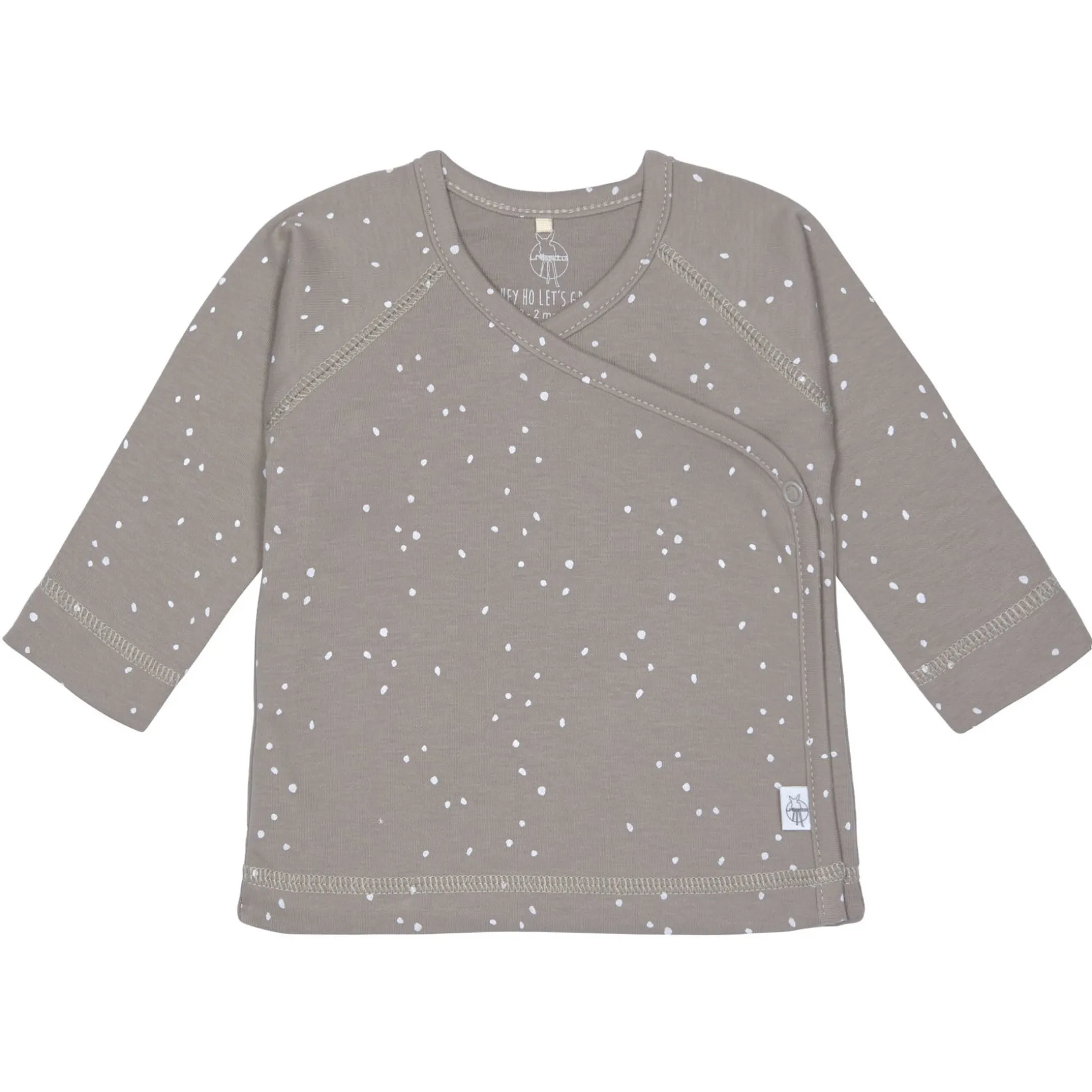 Baby Wickelshirt - Bio Baumwolle, Sprinkle, Grau