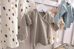 Baby Wickelshirt - Bio Baumwolle, Sprinkle, Grau