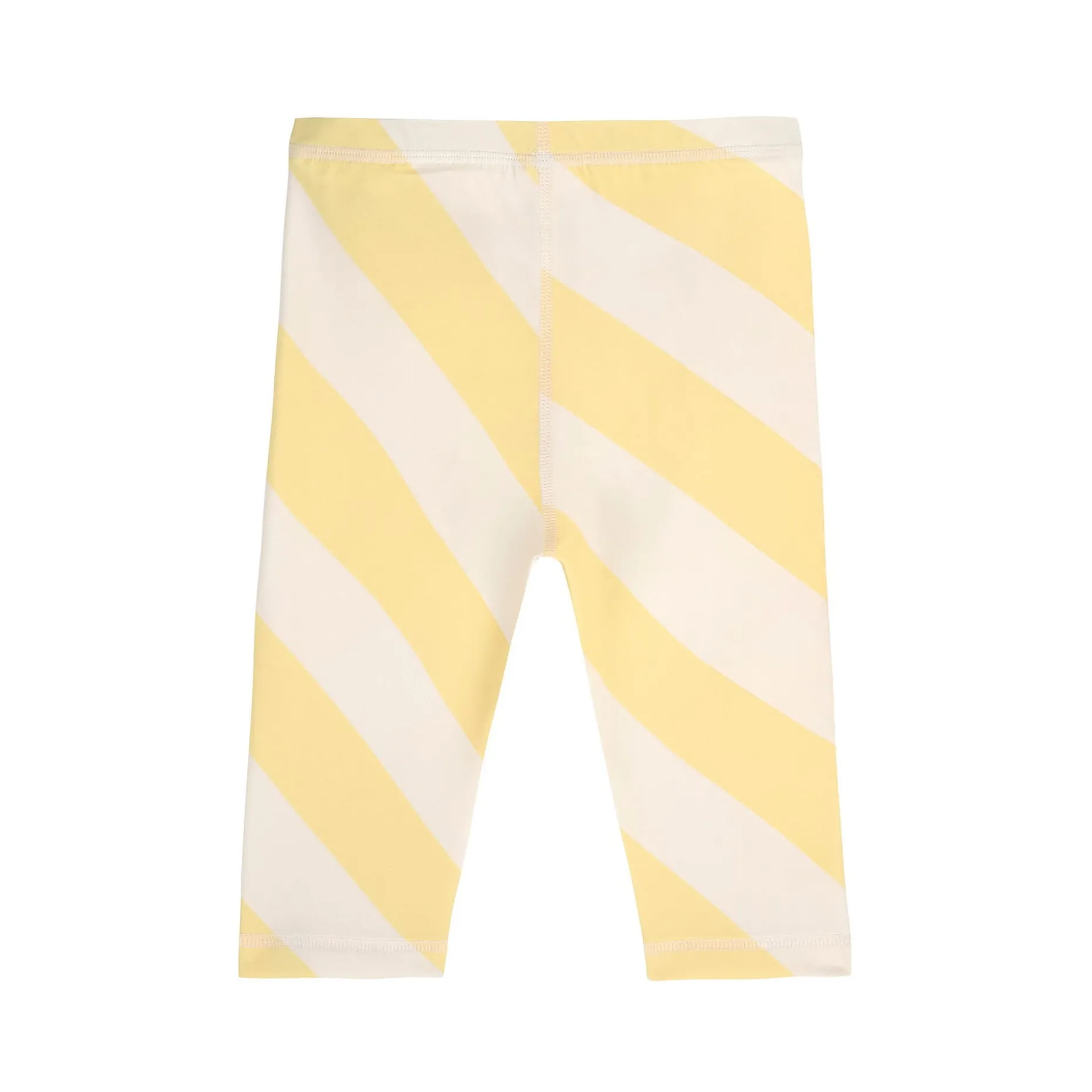 Badehose Baby Kurz (UV-Schutz & Windel) - Streifen, Gelb Weiß