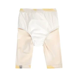 Badehose Baby Kurz (UV-Schutz & Windel) - Streifen, Gelb Weiß
