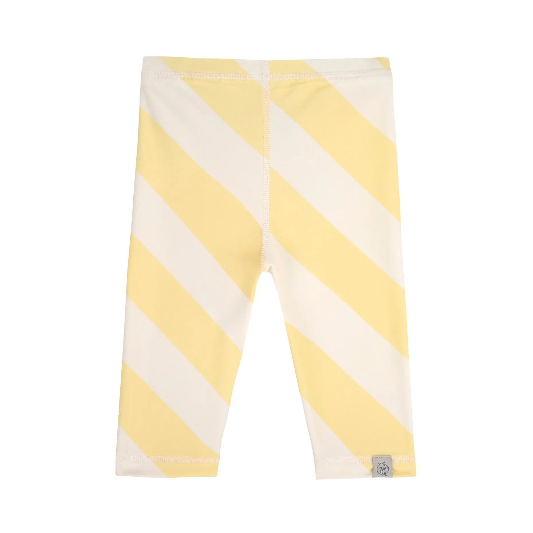 Badehose Baby Kurz (UV-Schutz & Windel) - Streifen, Gelb Weiß