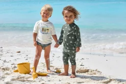 Badehose Baby Kurz (UV-Schutz & Windel) - Seestern, Oliv