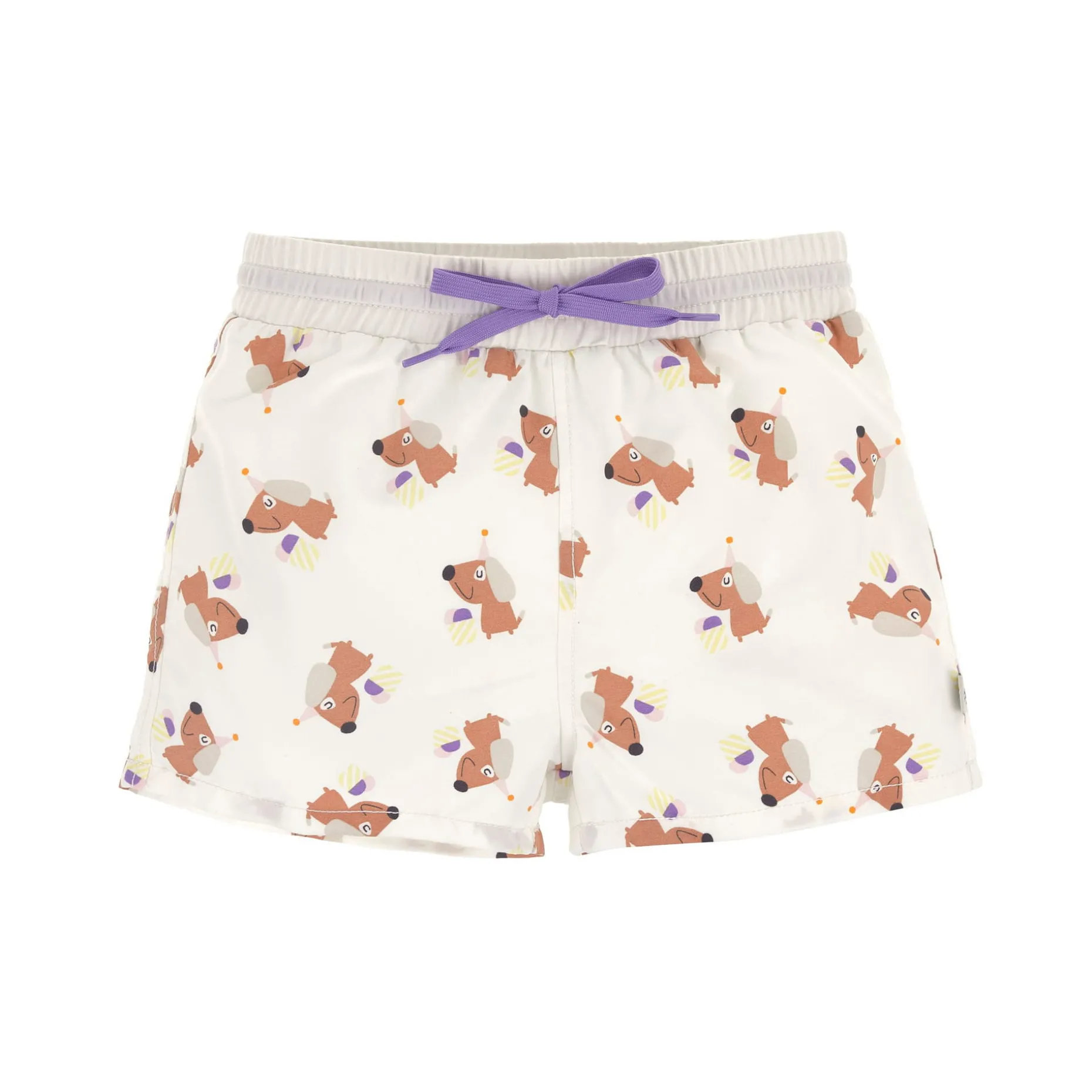 Badehose Baby (mit Windel) - Hund Eis, Weiß