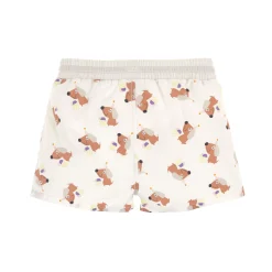 Badehose Baby (mit Windel) - Hund Eis, Weiß