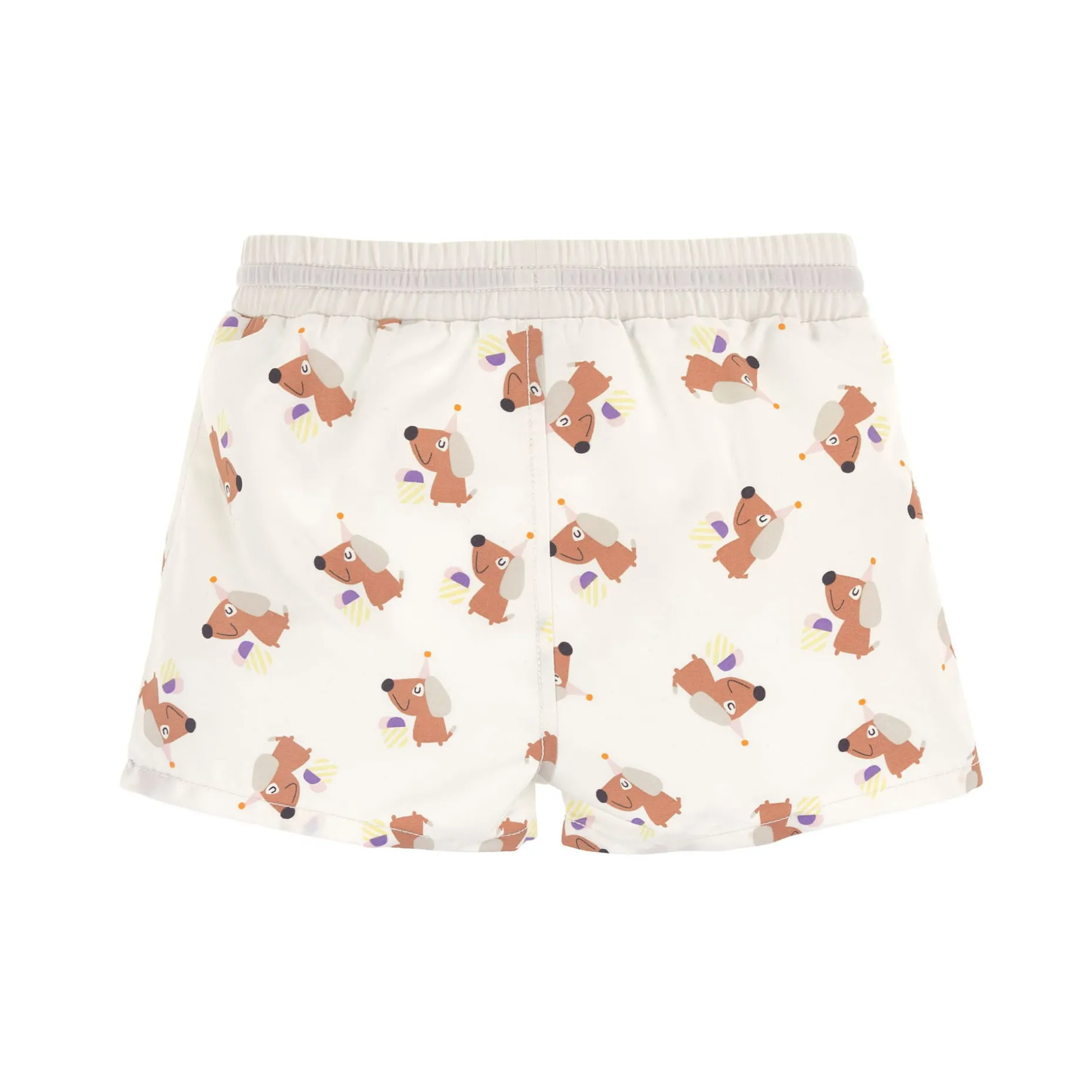 Badehose Baby (mit Windel) - Hund Eis, Weiß