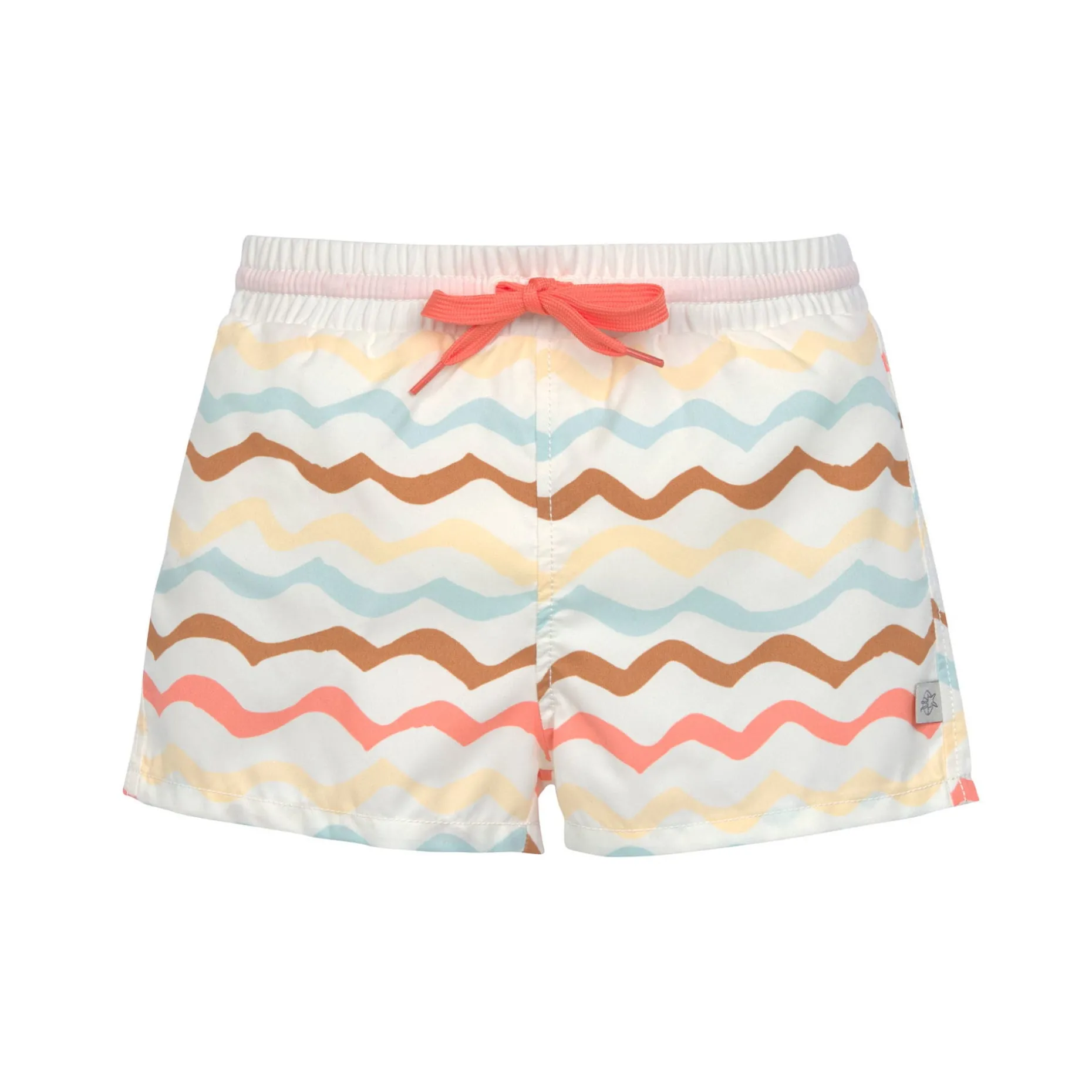 Badehose Baby (mit Windel) - Wellen, Weiß
