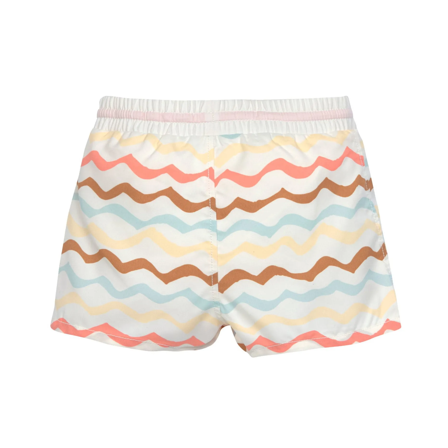 Badehose Baby (mit Windel) - Wellen, Weiß