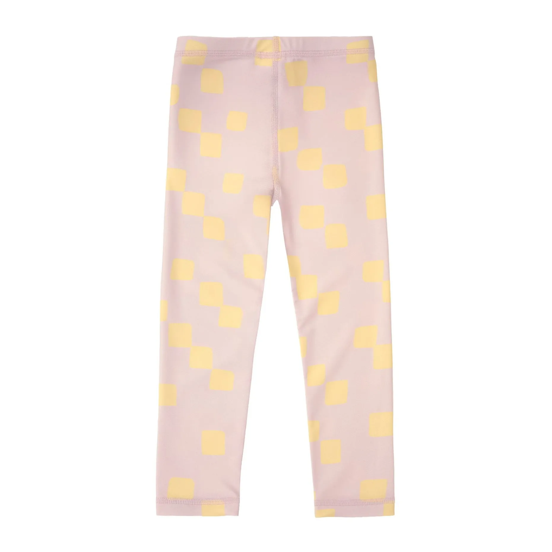 Badehose Kinder Lang (UV-Schutz) - Kariert, Rosa Gelb