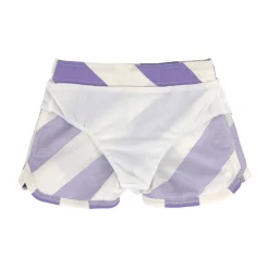 Badehose Kinder - Streifen, Purple Weiß