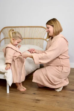 Bademantel Erwachsene (Little One & Me) - Baumwolle, Rosa