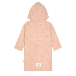 Bademantel Kinder aus Musselin - Punkte, Rosa
