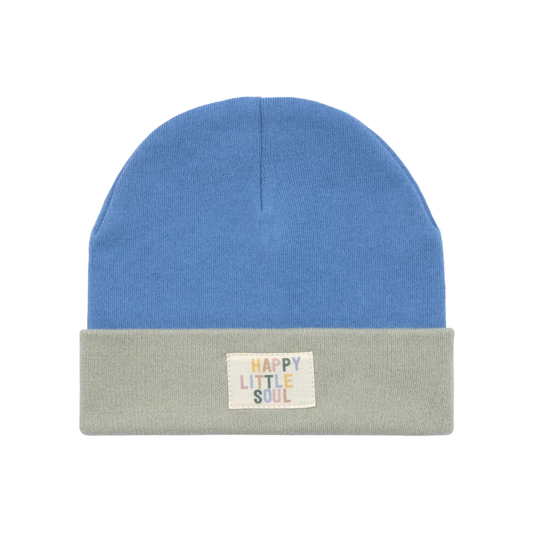 Beanie Mütze Kinder - Bio Baumwolle, Little Gang, Blau Khaki