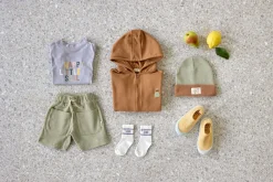 Beanie Mütze Kinder - Bio Baumwolle, Little Gang, Khaki Braun