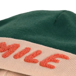 Beanie Mütze Kinder - Merino Wolle, Little Gang, Smile Grün