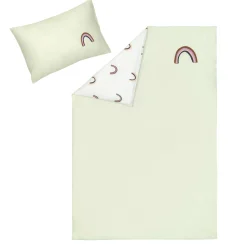 Bettwäsche Set Kinder - Bio Baumwolle, Regenbogen, Grün Milky
