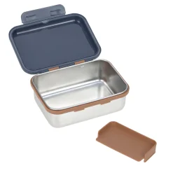 Brotdose Kinder - Edelstahl Lunchbox, Little Gang, Blau Smile