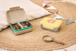 Brotdose Kinder - Edelstahl Lunchbox, Happy Trails Frosch