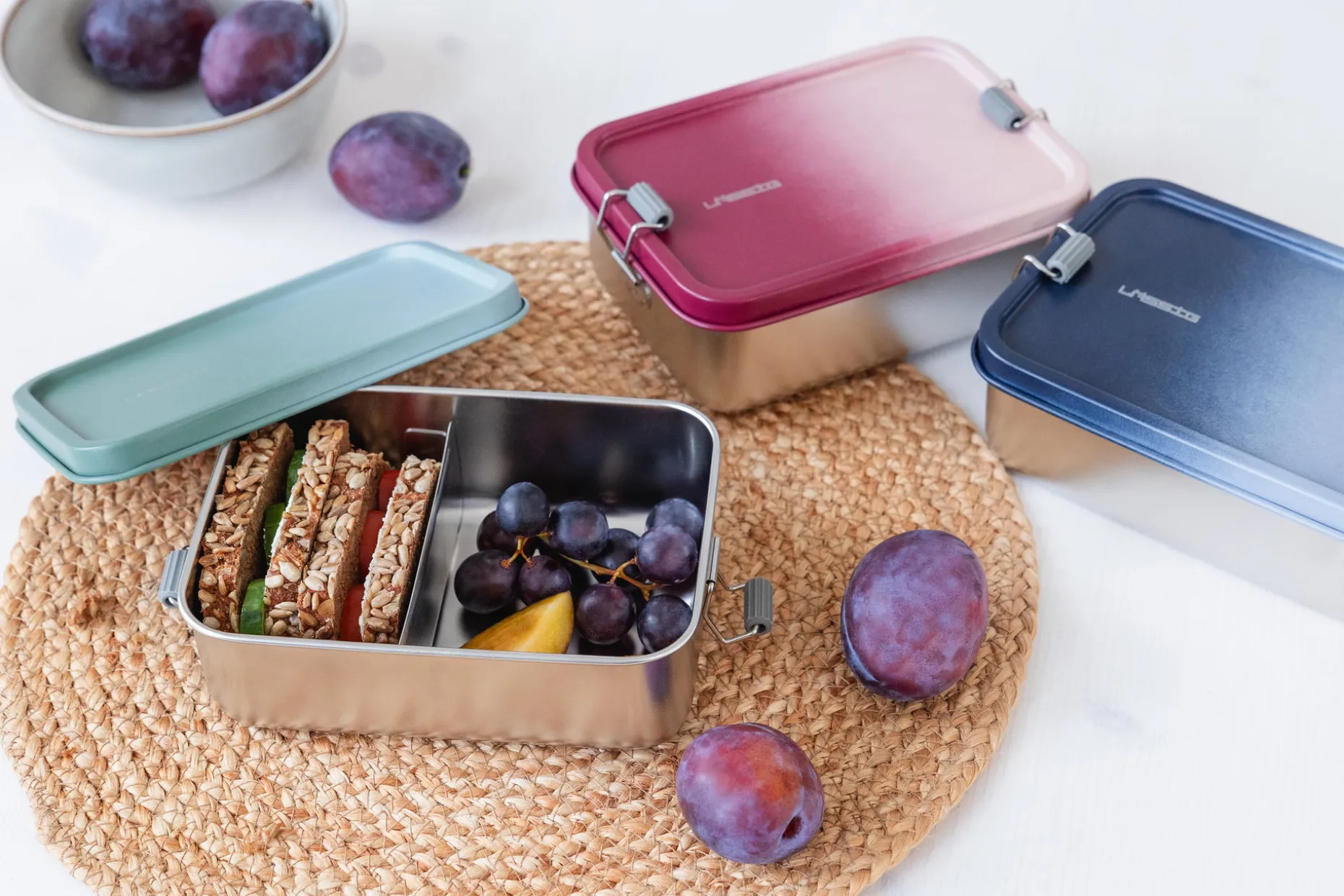 Brotdose Kinder - Edelstahl Lunchbox, Unique, Grün