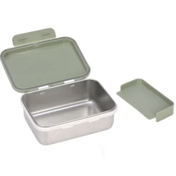 Brotdose Kinder - Edelstahl Lunchbox, Happy Prints Oliv