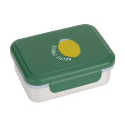 Brotdose Kinder - Edelstahl Lunchbox, Happy Fruits Zitrone