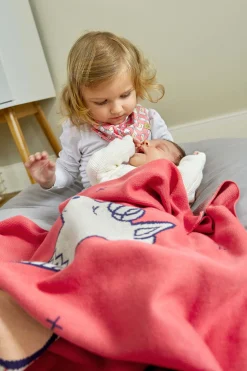 Dreieckstuch Baby - Bandana, Glama Lama Coral