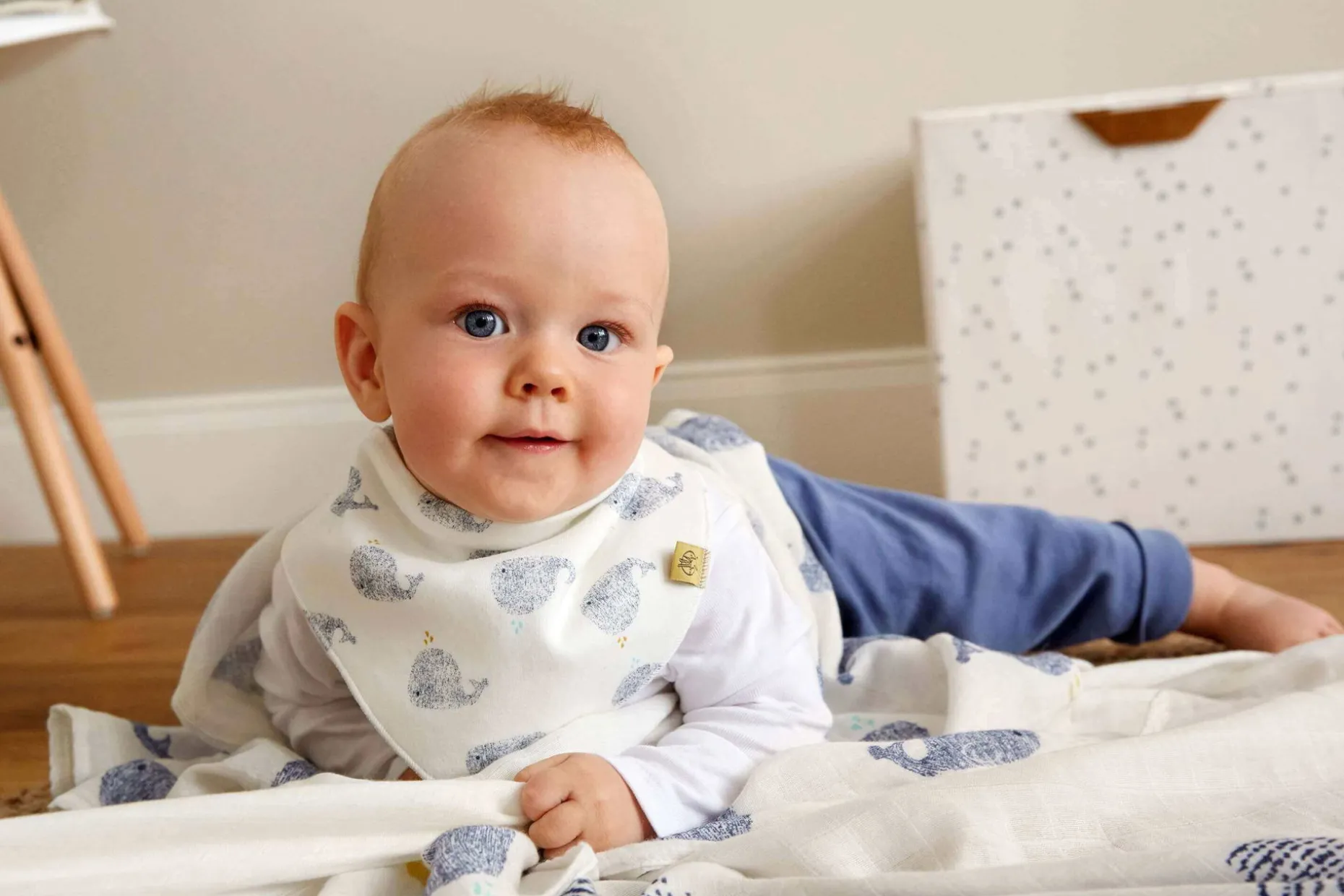 Dreieckstuch Baby - Bandana, Little Water Whale