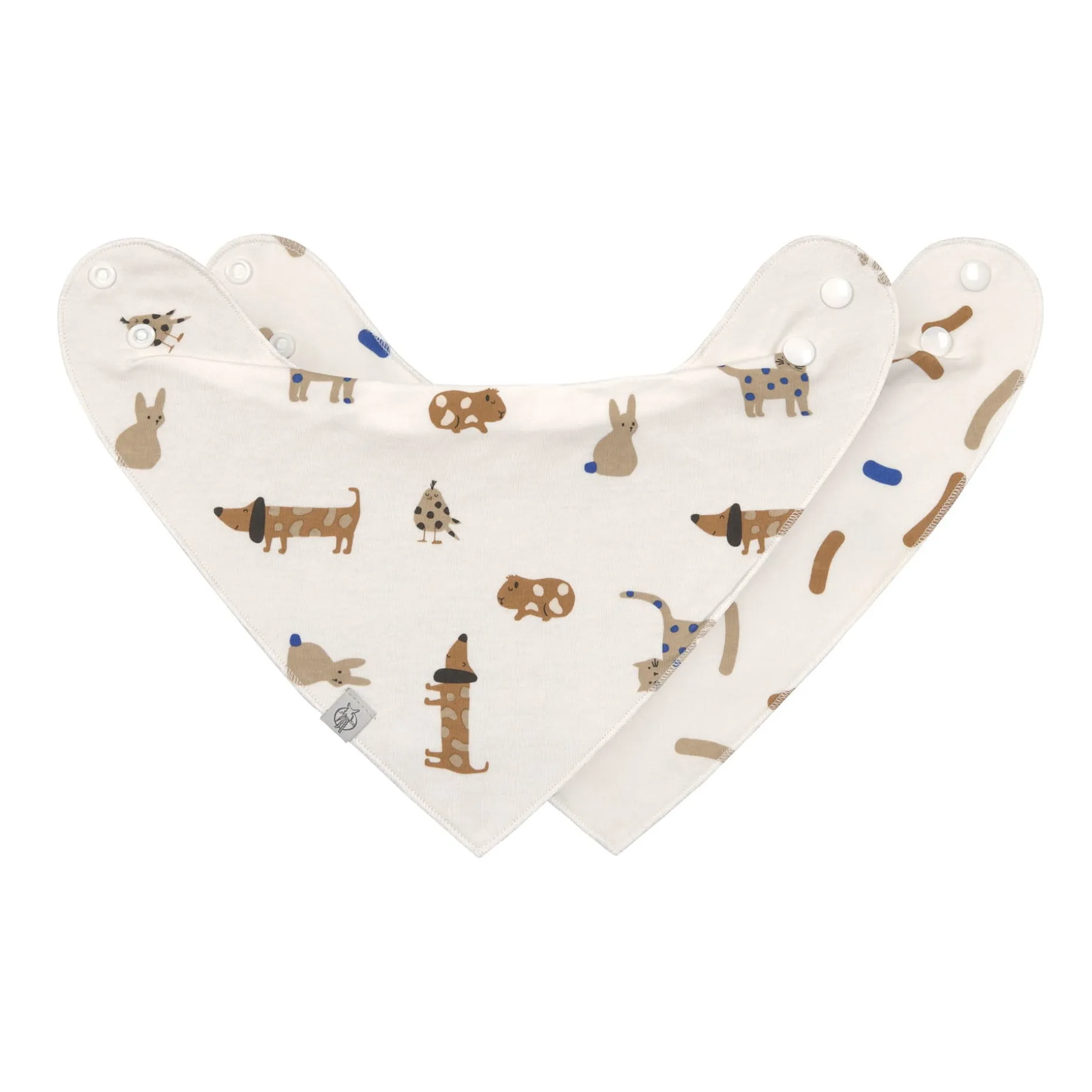 Dreieckstuch Baby (2 Stk) - Bandana, Little Mateys Royal Blau