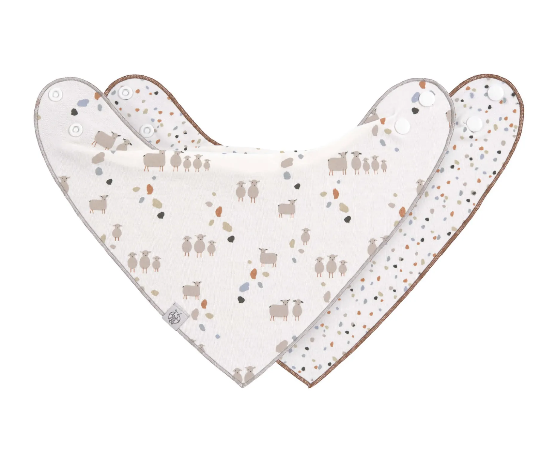 Dreieckstuch Baby (2 Stk) - Bandana, Tiny Farmer Schaf