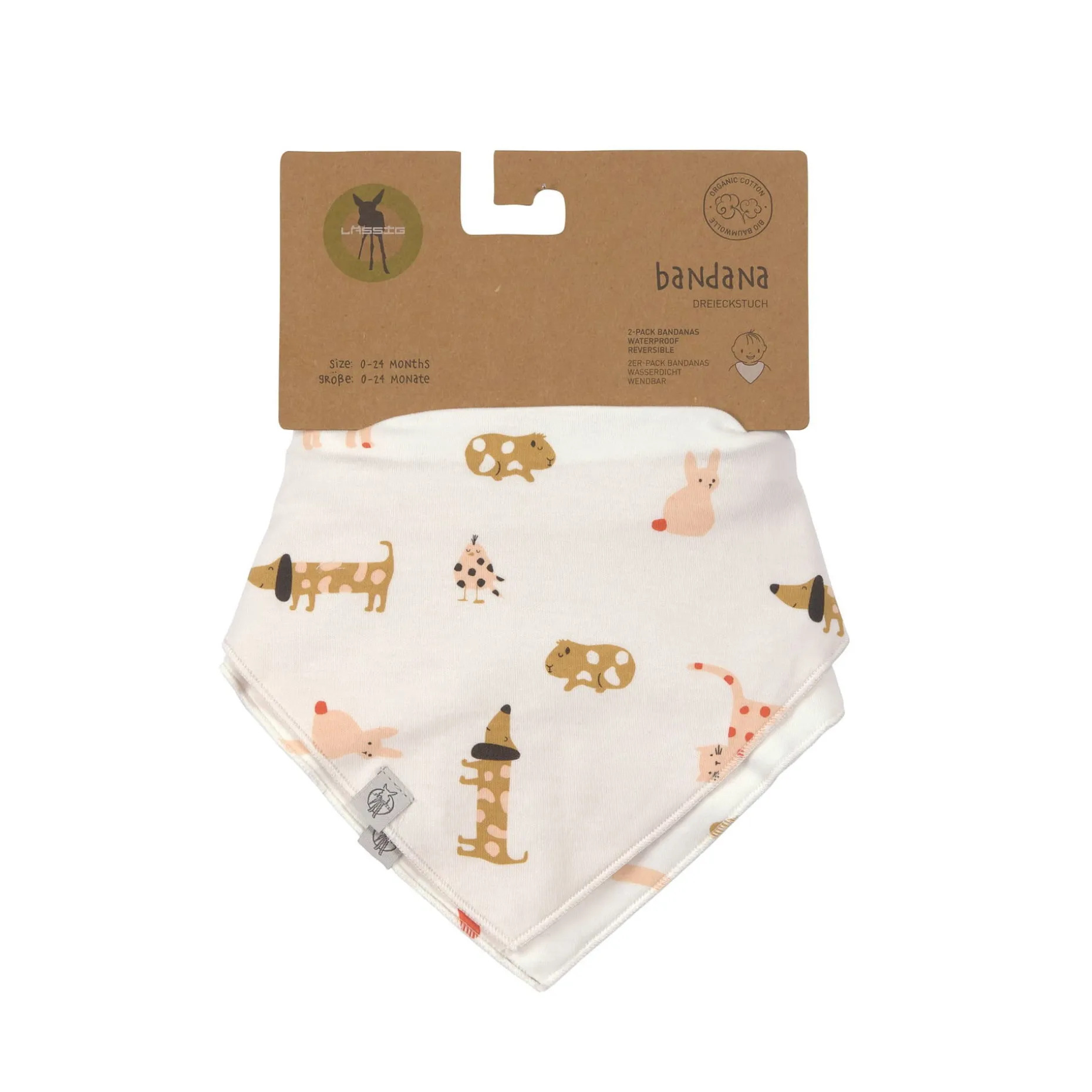 Dreieckstuch Baby (2 Stk) - Bandana, Little Mateys Spicy Orange