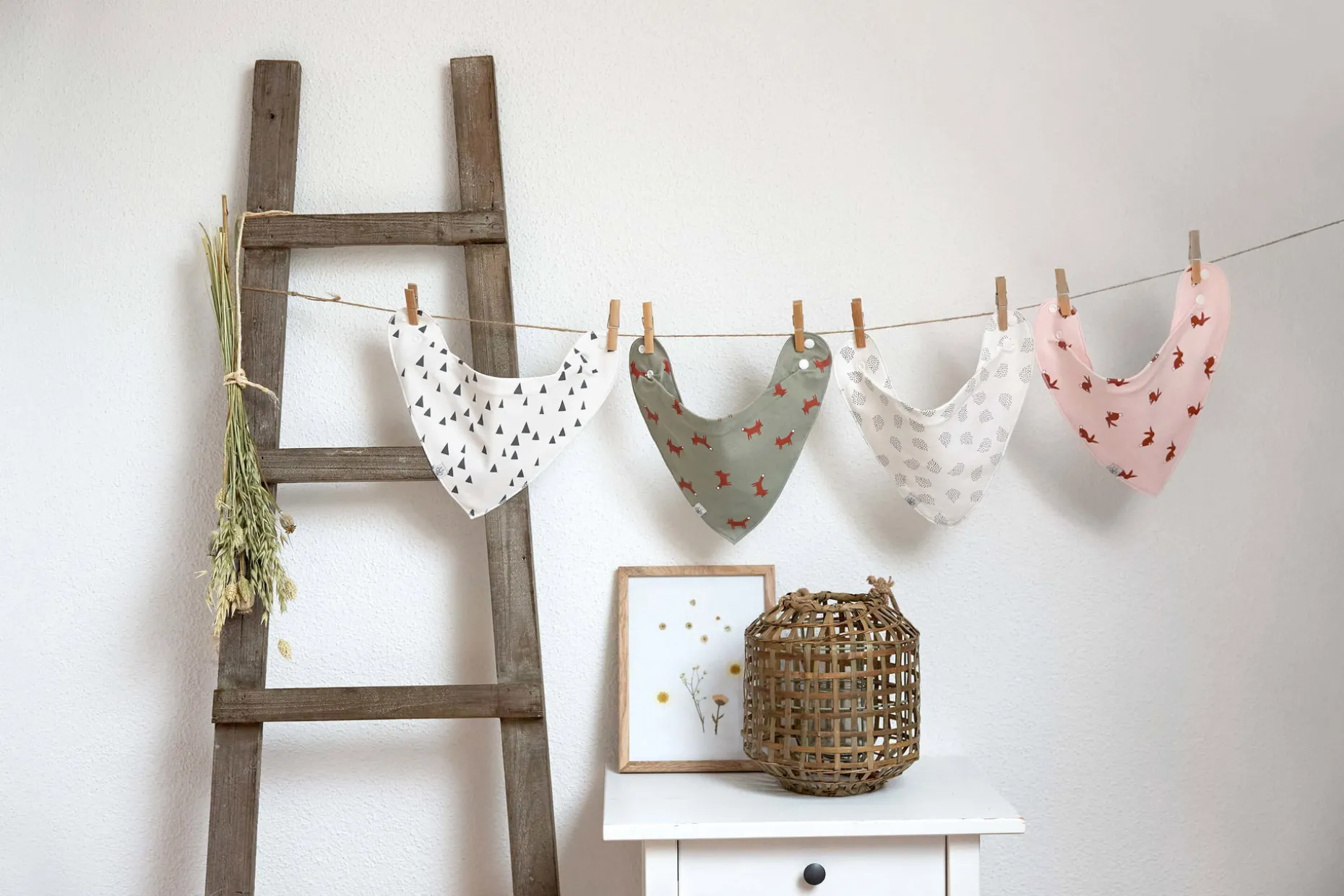 Dreieckstuch Baby (2 Stk) - Bandana, Little Forest Fuchs