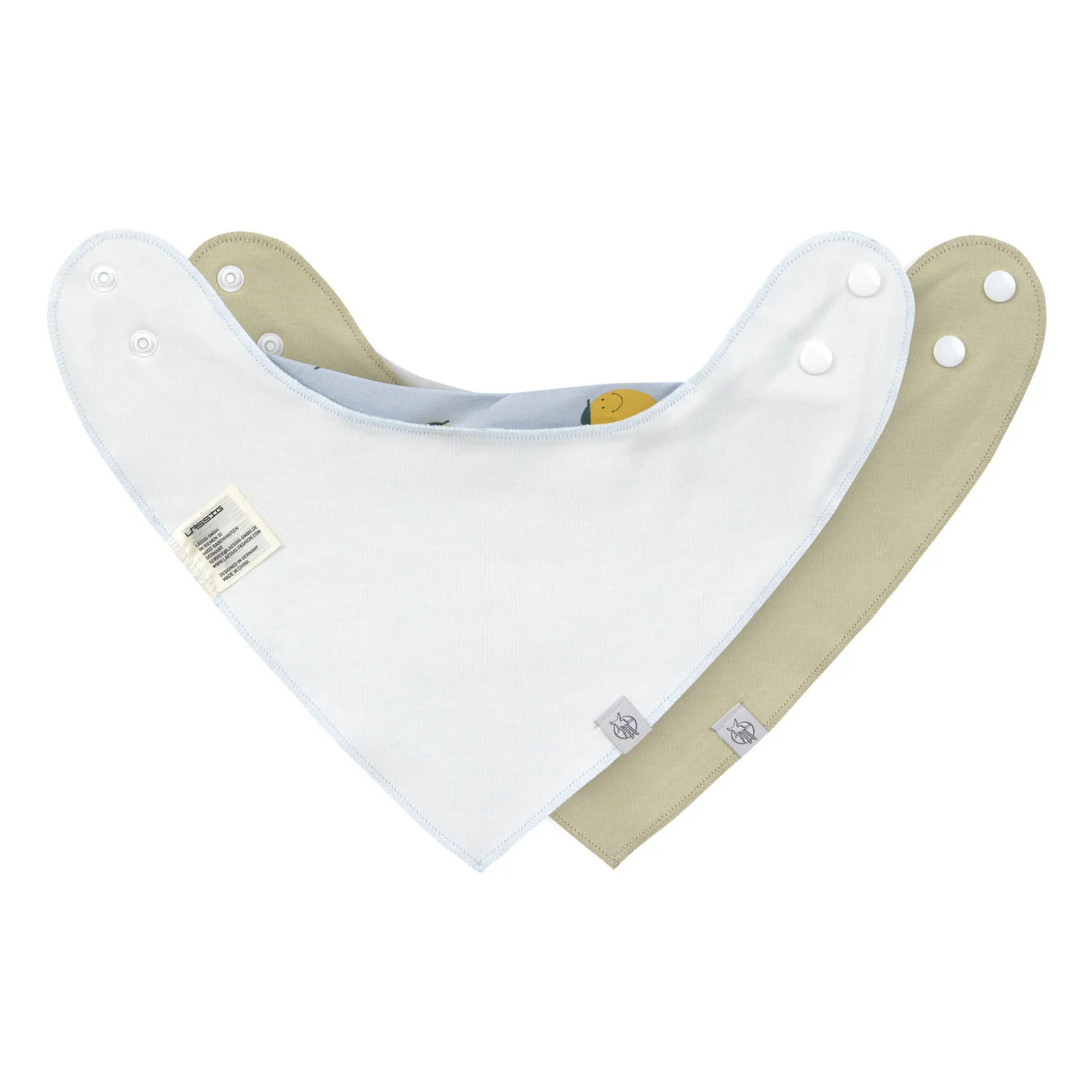 Dreieckstuch Baby (2 Stk) - Bandana, Happy Fruits Zitrone