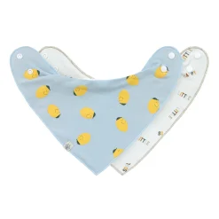 Dreieckstuch Baby (2 Stk) - Bandana, Happy Fruits Zitrone