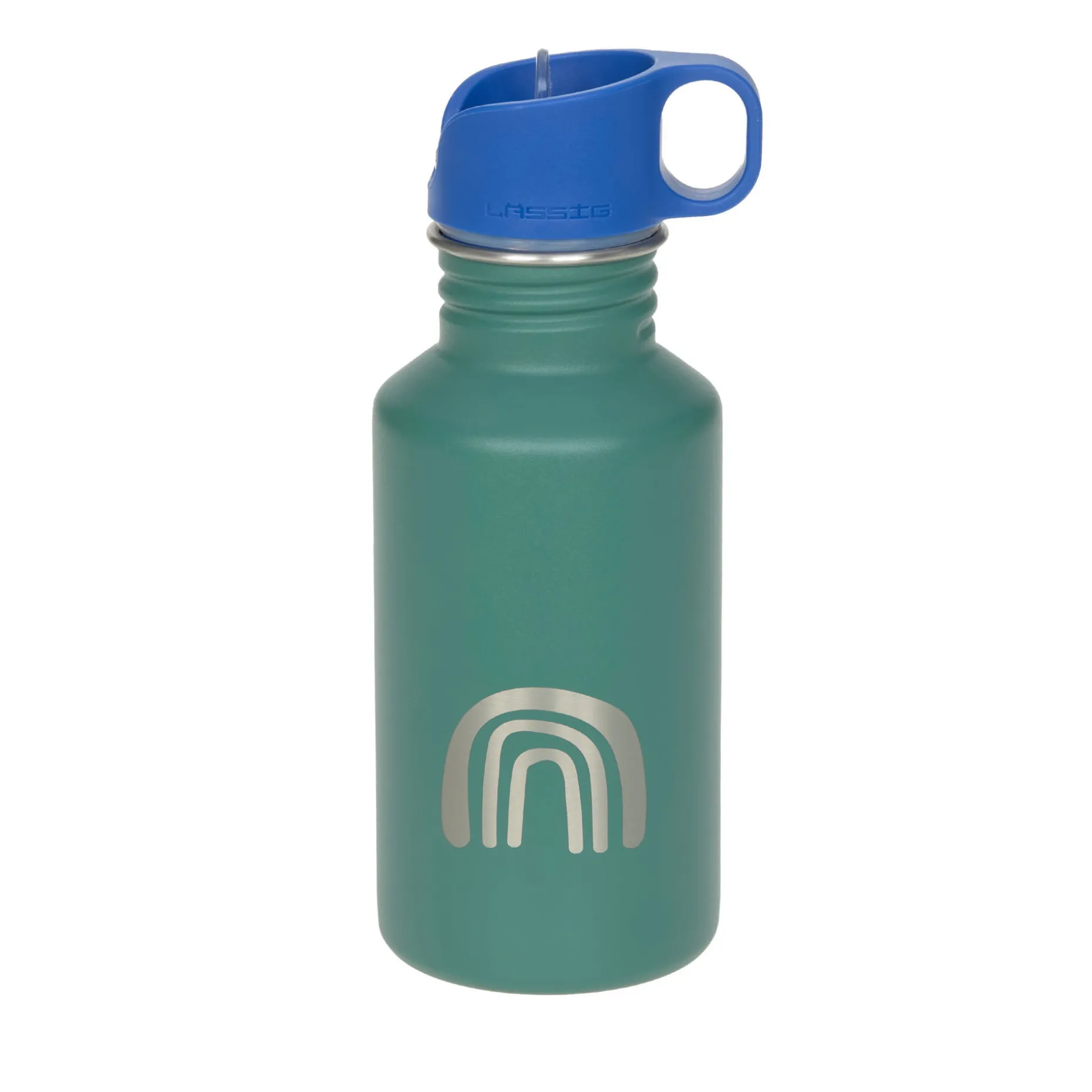 Edelstahl Kinder Trinkflasche 500 ml - Little Gang, Regenbogen, Grün