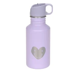 Edelstahl Kinder Trinkflasche - Little Gang, Herz, Lila