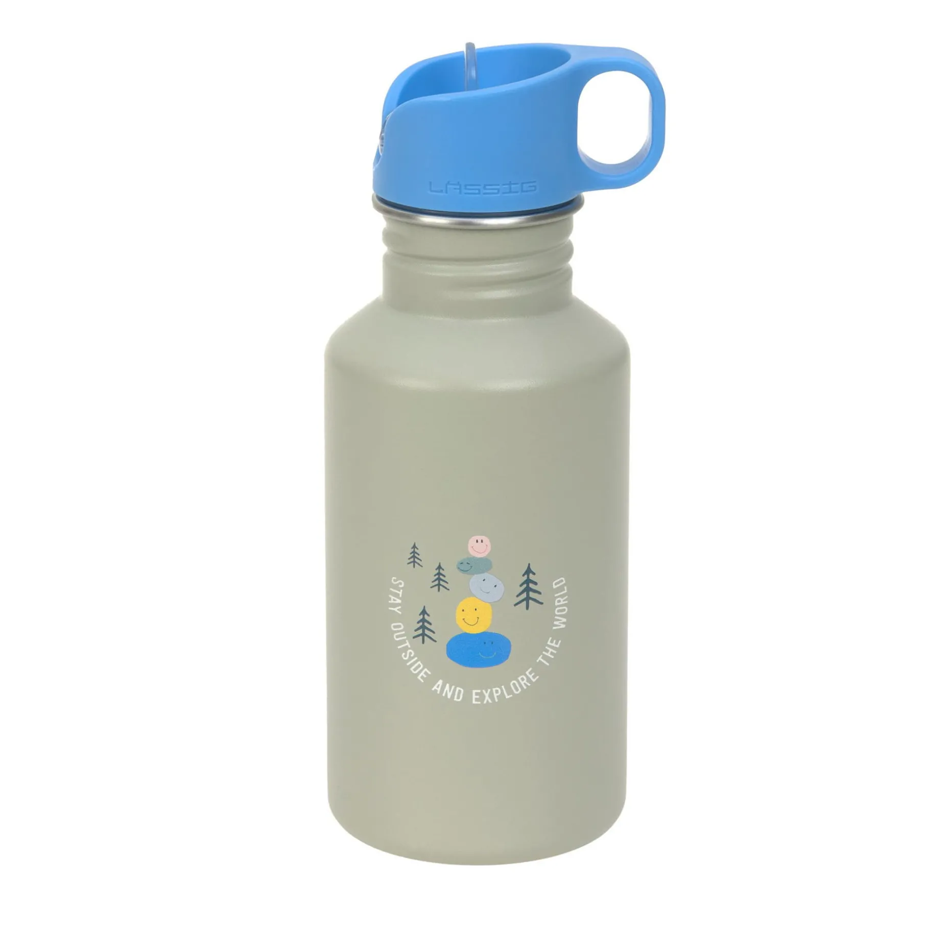Edelstahl Kinder Trinkflasche 500 ml - Sunny Explorer, Grün