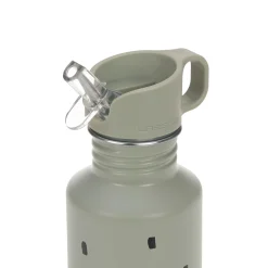 Edelstahl Kinder Trinkflasche 500 ml - Happy Prints, Oliv