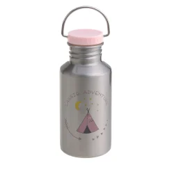 Edelstahl Kinder Trinkflasche 500 ml- Adventure, Tipi