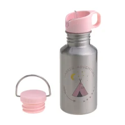 Edelstahl Kinder Trinkflasche 500 ml- Adventure, Tipi